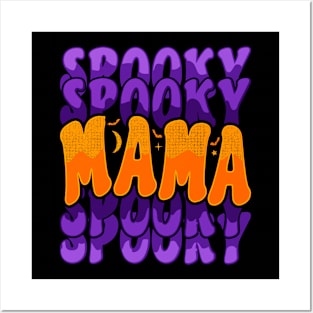 Mom Mama Halloween Spooky Typography Posters and Art